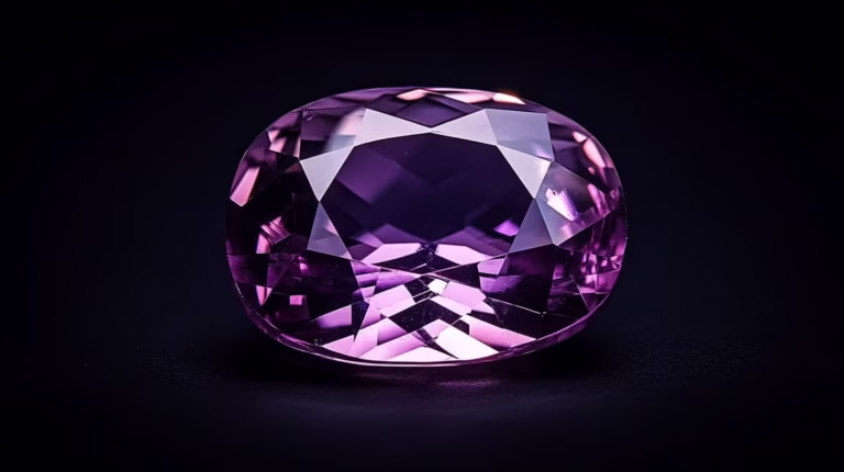 loose taaffeite gemstone purple faceted